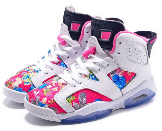 Womens Air Jordan Retro 6 White Flower Online Store